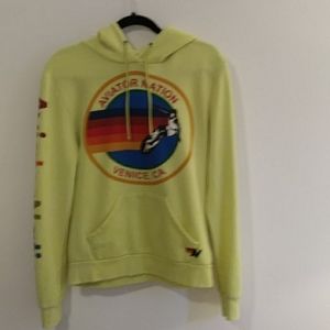 Aviator Nation Bright Yellow Sweatshirt small